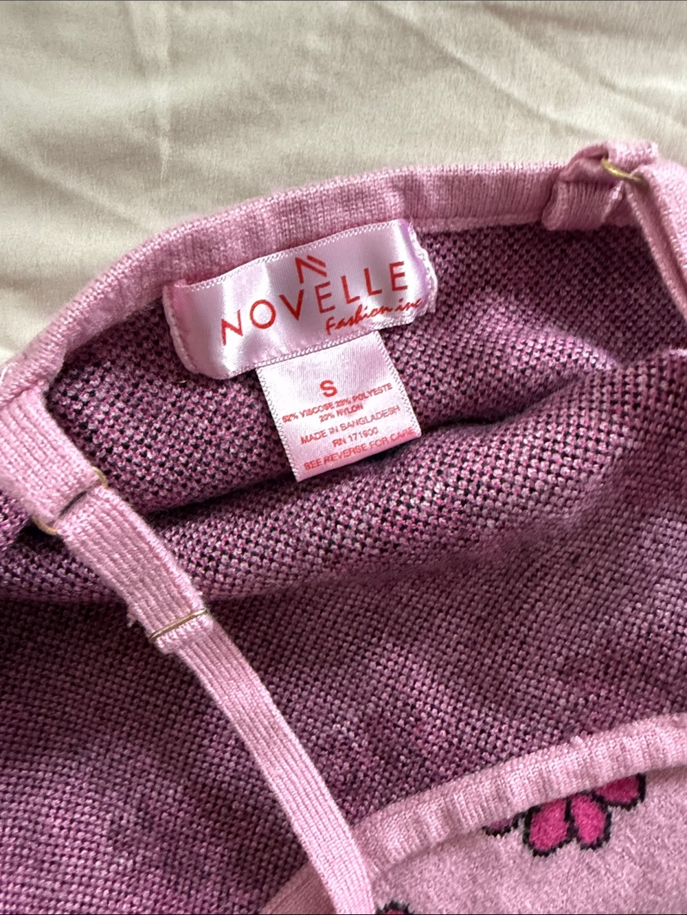Noelle Pink Knit Floral Cami - Picture 2 of 3